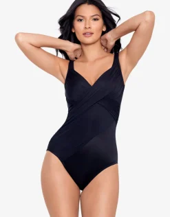 Miraclesuit Rock Solid Revele Swimsuit - Black Outlet