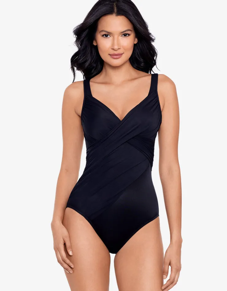 Miraclesuit Rock Solid Revele Swimsuit - Black Outlet