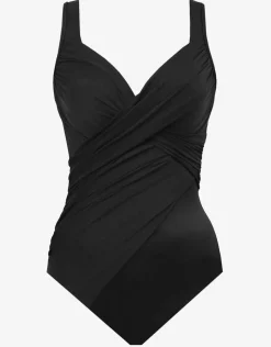 Miraclesuit Rock Solid Revele Swimsuit - Black Outlet