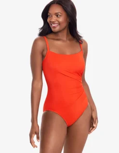 Miraclesuit Rock Solid Starr Swimsuit - Arancio New