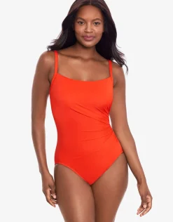 Miraclesuit Rock Solid Starr Swimsuit - Arancio New