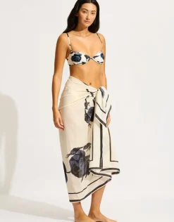 Seafolly Rococo Sarong - Black Clearance