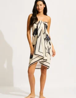 Seafolly Rococo Sarong - Black Clearance