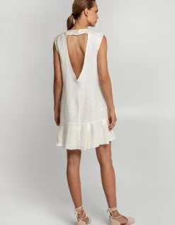 Greek Archaic Kori Roots Mini Dress - Natural and Champagne Outlet