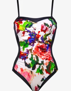Charmline Rose Garden Bandeau Swimsuit - Multi Sale