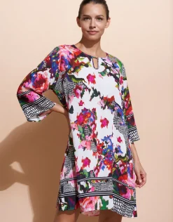 Charmline Rose Garden Kaftan - Multi Hot
