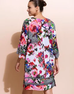 Charmline Rose Garden Kaftan - Multi Hot