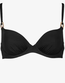 Maryan Mehlhorn Sailor Luxe Moulded Underwired Bikini Top - Black Discount
