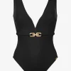 Maryan Mehlhorn Sailor Luxe Plunge Swimsuit Best