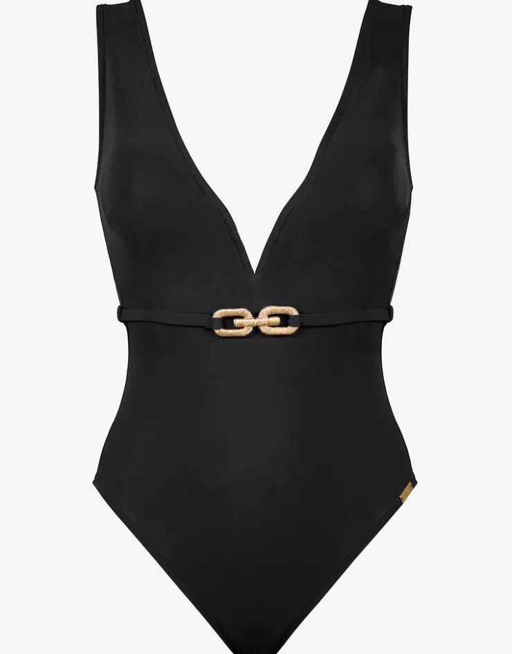 Maryan Mehlhorn Sailor Luxe Plunge Swimsuit Best