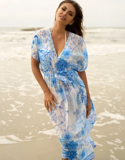 Pia Rossini Salerno Midi Dress - Blue Discount