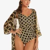 Roidal Samoa Soft Cup Swimsuit - Black and Gold Clearance