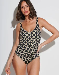 Roidal Samoa Soft Cup Swimsuit - Black and Gold Clearance