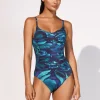 Maryan Mehlhorn Sanctuary Ruched Underwired Swimsuit - Lagoon New