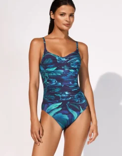 Maryan Mehlhorn Sanctuary Ruched Underwired Swimsuit - Lagoon New
