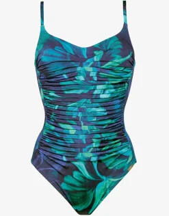 Maryan Mehlhorn Sanctuary Ruched Underwired Swimsuit - Lagoon New