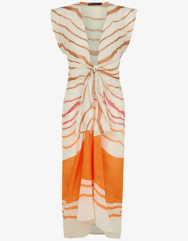 ViX Paula Hermanny Sandstone Sasha Long Cover Up - Print Clearance