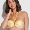 Tessy Saona Bandeau Bikini Top - Yellow Clearance