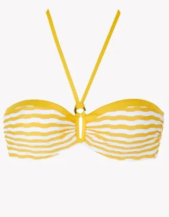 Tessy Saona Bandeau Bikini Top - Yellow Clearance