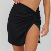 Pitusa Sarong Mini Skirt - Black Online