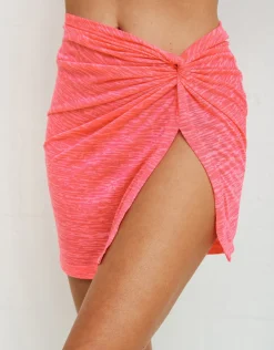Pitusa Sarong Mini Skirt - Hot Pink Sale