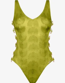 Watercult Satin Craft Swimsuit - Shimmering Oasis Clearance
