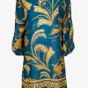 Charmline Satin Fruits Tunic - Ocean Pineapple Clearance