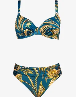 Charmline Satin Fruits Underwired Bikini Set - Ocean Pineapple Sale