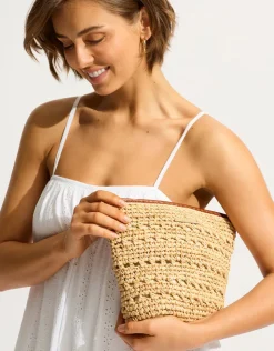 Seafolly Savona Pouch Bag - Natural Best