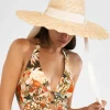 Maryan Mehlhorn Scalloped Sun Hat - Sand Discount