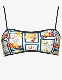 Maryan Mehlhorn Scenery Bandeau Bikini Top - Monochrome Garden Best