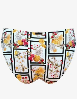Maryan Mehlhorn Scenery Ring Side Bikini Pant - Monochrome Garden Best