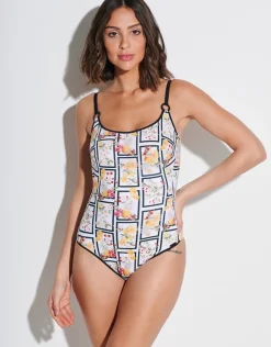 Maryan Mehlhorn Scenery Underwired Tank Swimsuit - Monochrome Garden Sale