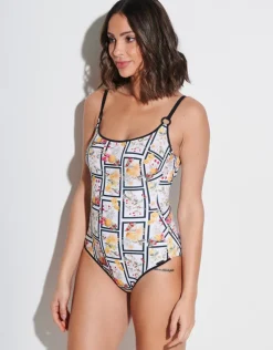 Maryan Mehlhorn Scenery Underwired Tank Swimsuit - Monochrome Garden Sale