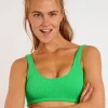 Banana Moon Scrunchy Justin Bikini Top - Green Outlet
