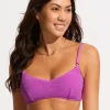 Seafolly Sea Dive Bralette Bikini Top - Violet Discount