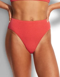Seafolly Sea Dive High Rise Bikini Pant - Fiesta Coral Outlet