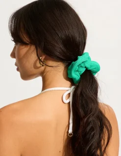Seafolly Sea Dive Scrunchy 2 Pack - Jade and Violet Discount