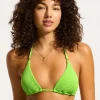 Seafolly Sea Dive Slide Tri Bikini Top - Jasmine Green Hot