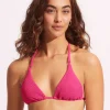 Seafolly Sea Dive Slide Tri Bikini Top - Fuchsia Rose Sale