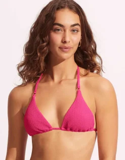 Seafolly Sea Dive Slide Tri Bikini Top - Fuchsia Rose Sale