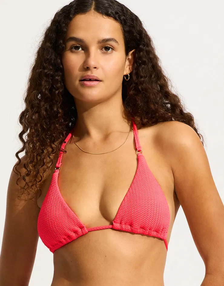 Seafolly Sea Dive Slide Tri Bikini Top - Snapdragon Clearance