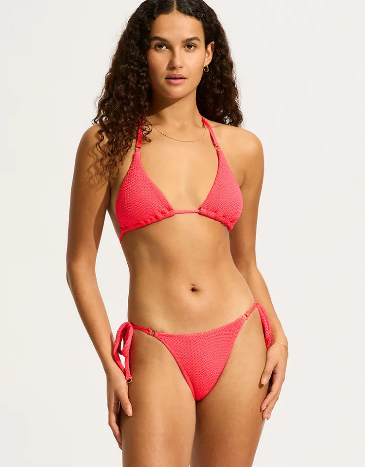 Seafolly Sea Dive Slide Tri Bikini Top - Snapdragon Clearance