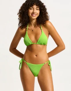Seafolly Sea Dive Slide Tri Bikini Top - Jasmine Green Hot