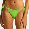 Seafolly Sea Dive Tie Side Rio Bikini Pant - Jasmine Green Outlet