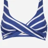 Watercult Sea Ride Twist Front Bikini Top - White Indigo Clearance