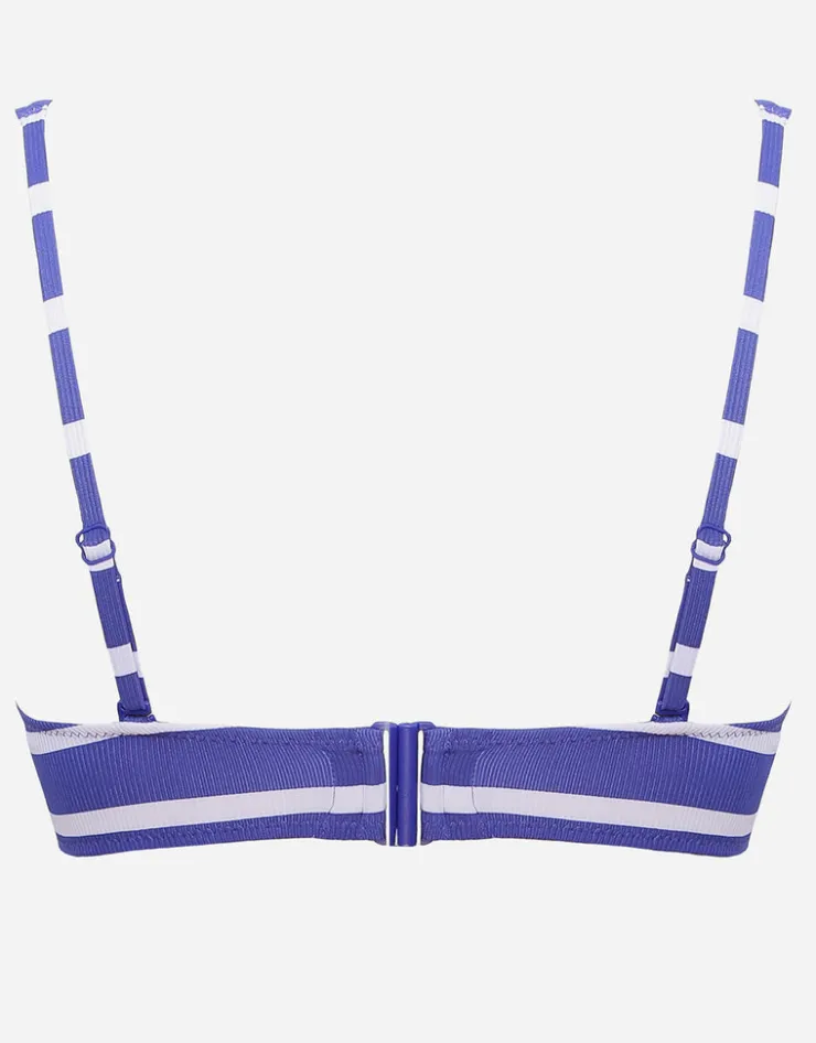 Watercult Sea Ride Twist Front Bikini Top - White Indigo Clearance