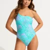 Seafolly Sea Skin One Shoulder Swimsuit - Vivid Green Fashion