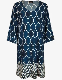 Charmline Seaside Dining Tunic - Wave Cream Fashion