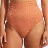 Seafolly Second Wave High Waist Bikini Pant - Copper Tan New